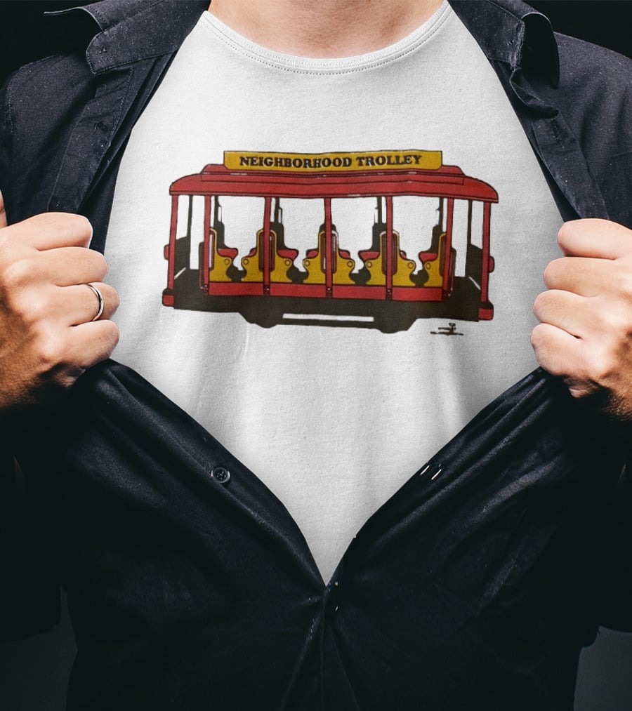 Neighborhood Trolley Mister Rogers' Neighborhood Iconic Red Trolley T-Shirt