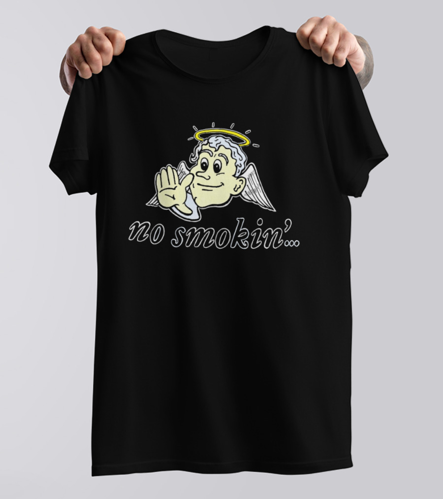 Angel Halo No Smokin' Hand Gesture T-Shirt