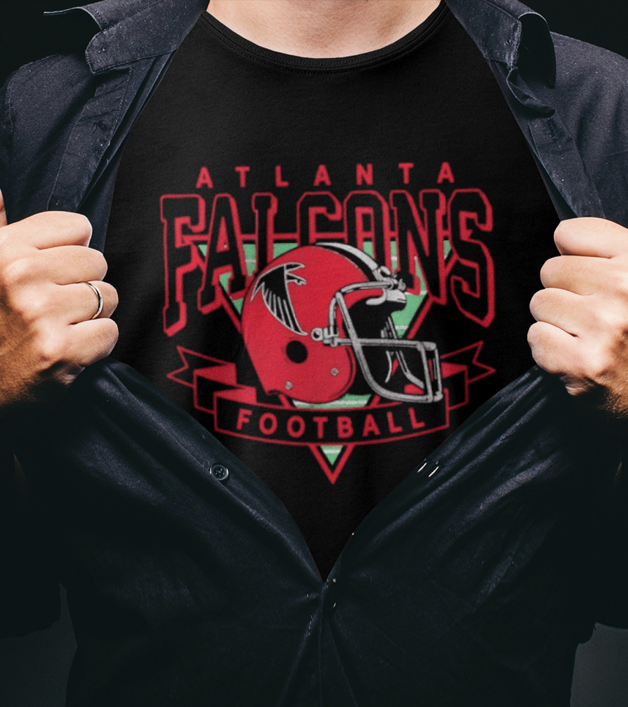 Atlanta Falcons Football Helmet Falcons Football T-Shirt