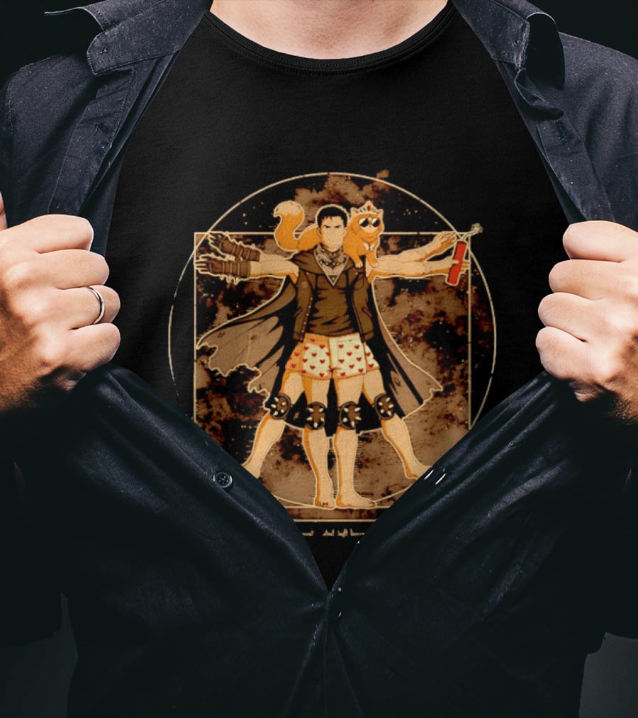 Dungeon Crawler Carl And Princess Donut Vitruvian Man Pose T-Shirt