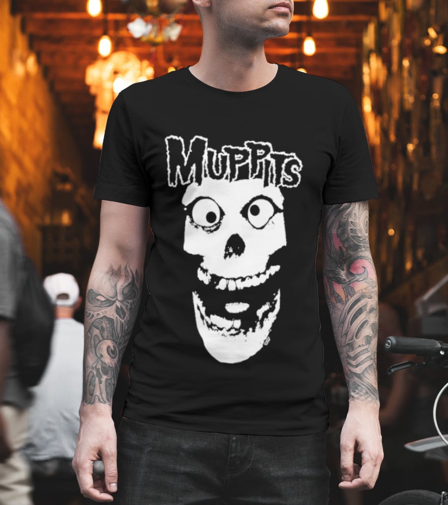 Muppits Punk Rock Skull Misfits T-Shirt