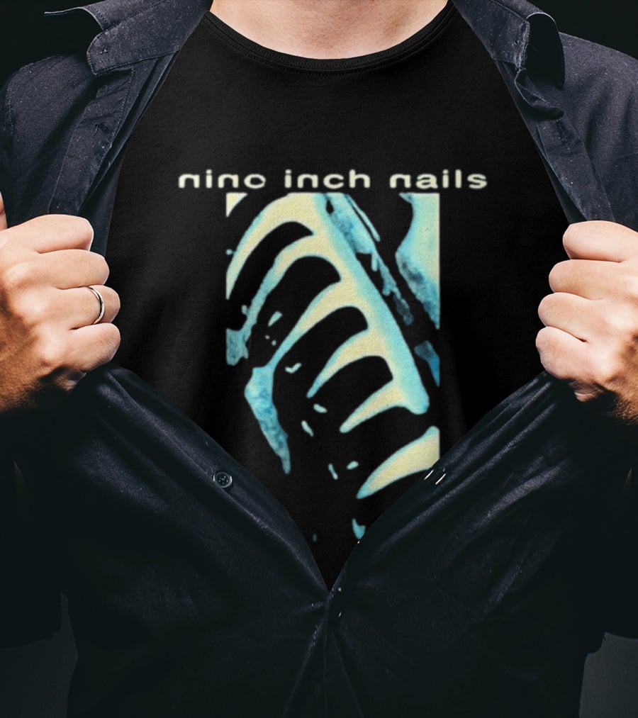 Nine Inch Nails Ribcage Watercolor Noize Machine T-Shirt
