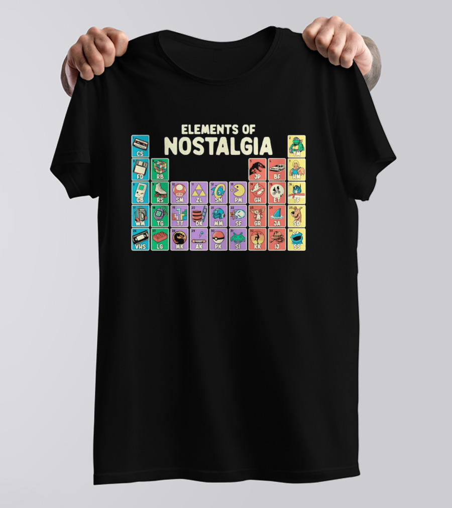 Elements Of Nostalgia Periodic Table Classic Memories T-Shirt