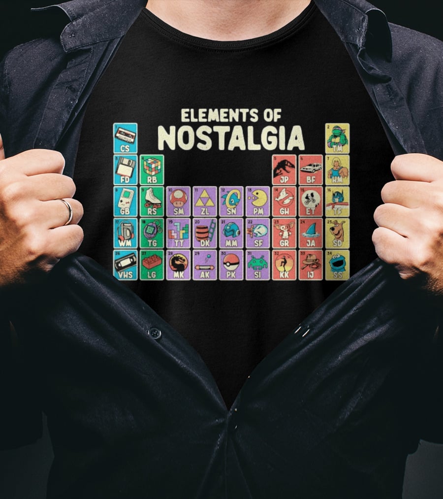 Elements Of Nostalgia Periodic Table Classic Memories T-Shirt