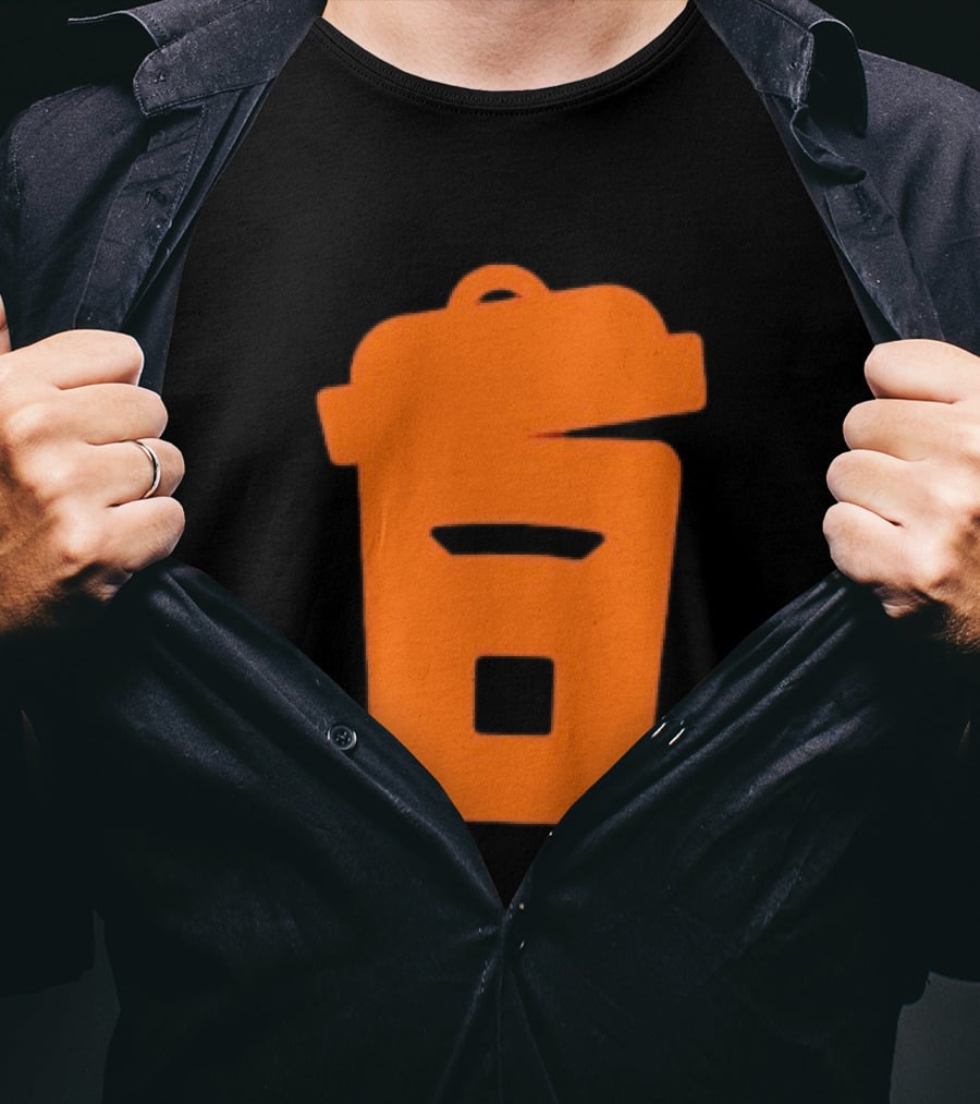 Orange Trash Can Garbage Bin Waste Basket T-Shirt