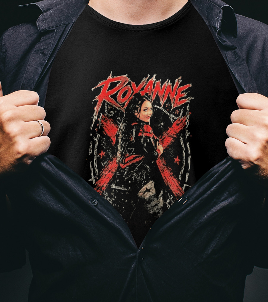 Roxanne WWE Wrestling Red And Black Star T-Shirt