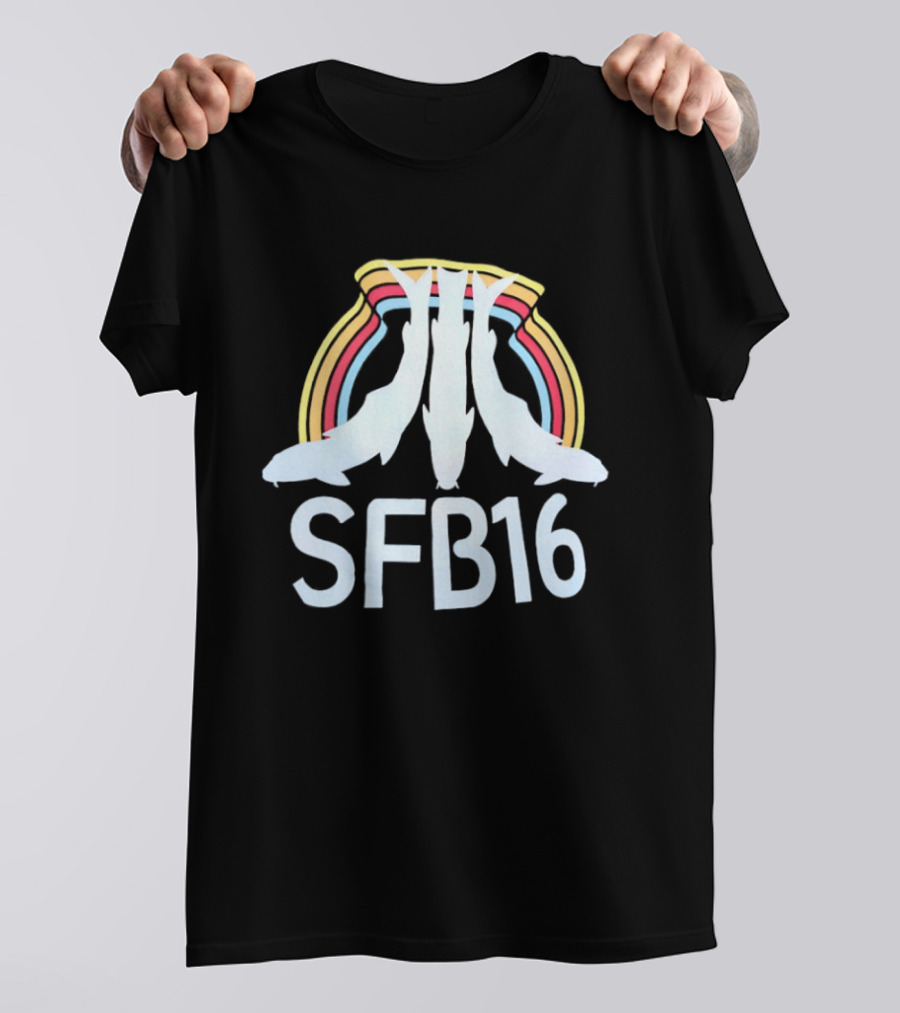 SFB16 Fish Fishing Rainbow T-Shirt