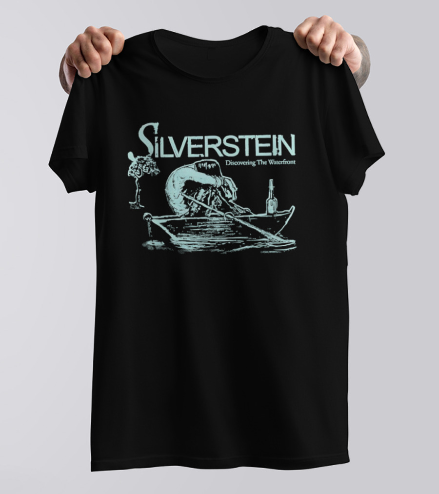 Silverstein Discovering The Waterfront Album Art Vintage Boat Scene T-Shirt