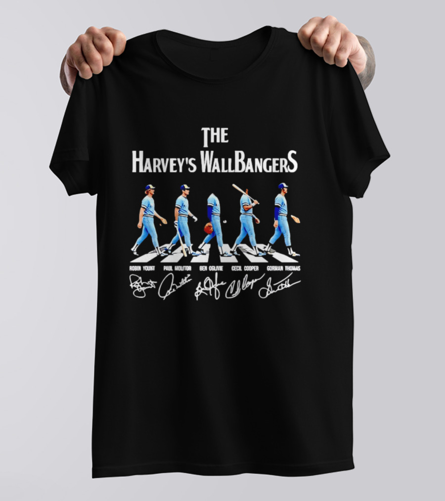 The Harvey's Wallbangers Milwaukee Brewers Robin Yount Paul Molitor Ben Oglivie Cecil Cooper Gorman Thomas T-Shirt