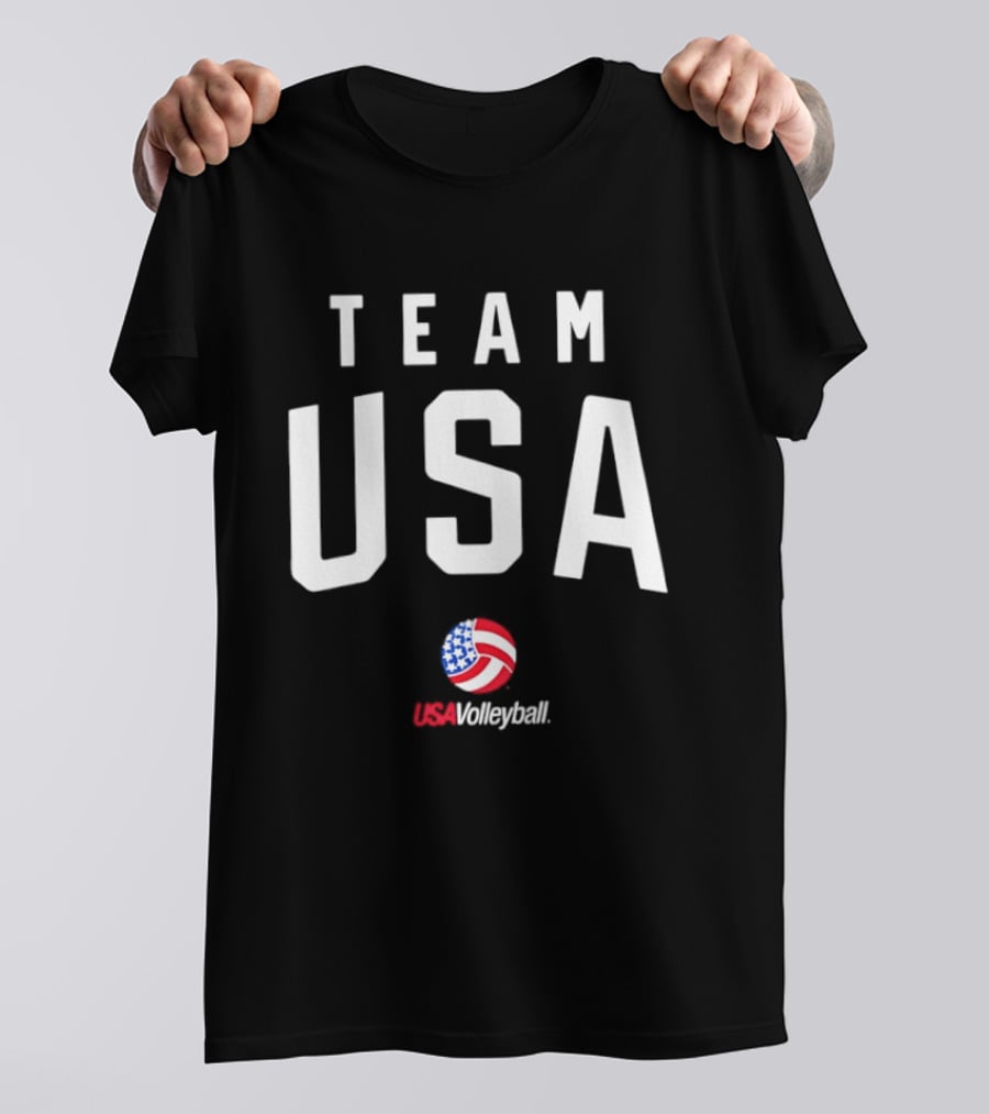 Team USA Volleyball Summer Games American Flag Volleyball T-Shirt