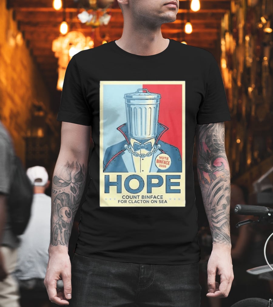 Vote Binface 2026 Hope Count Binface For Clacton On Sea T-Shirt
