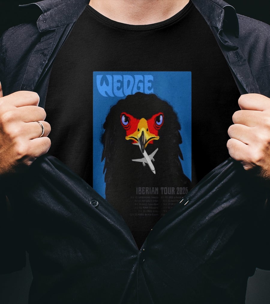 Wedge Iberian Tour 2026 With Airplane And Eagle T-Shirt
