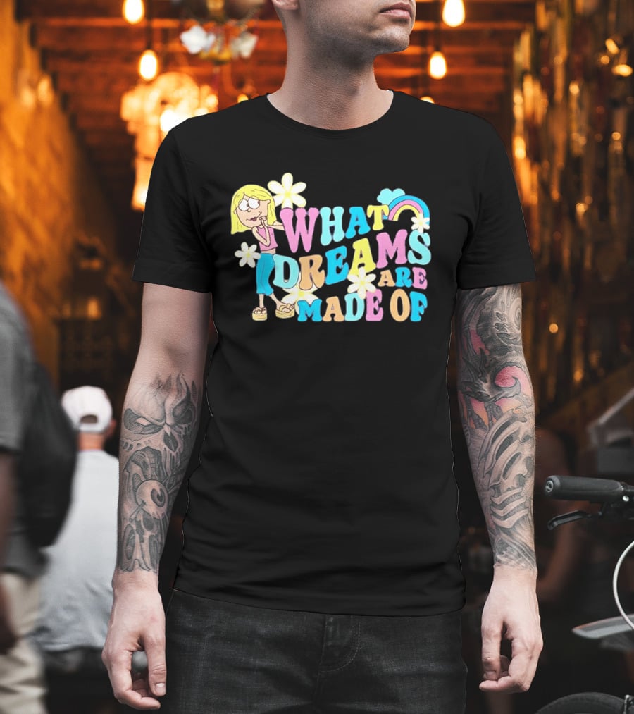 What Dreams Are Made Of Cartoon Girl Rainbow Flower T-Shirt