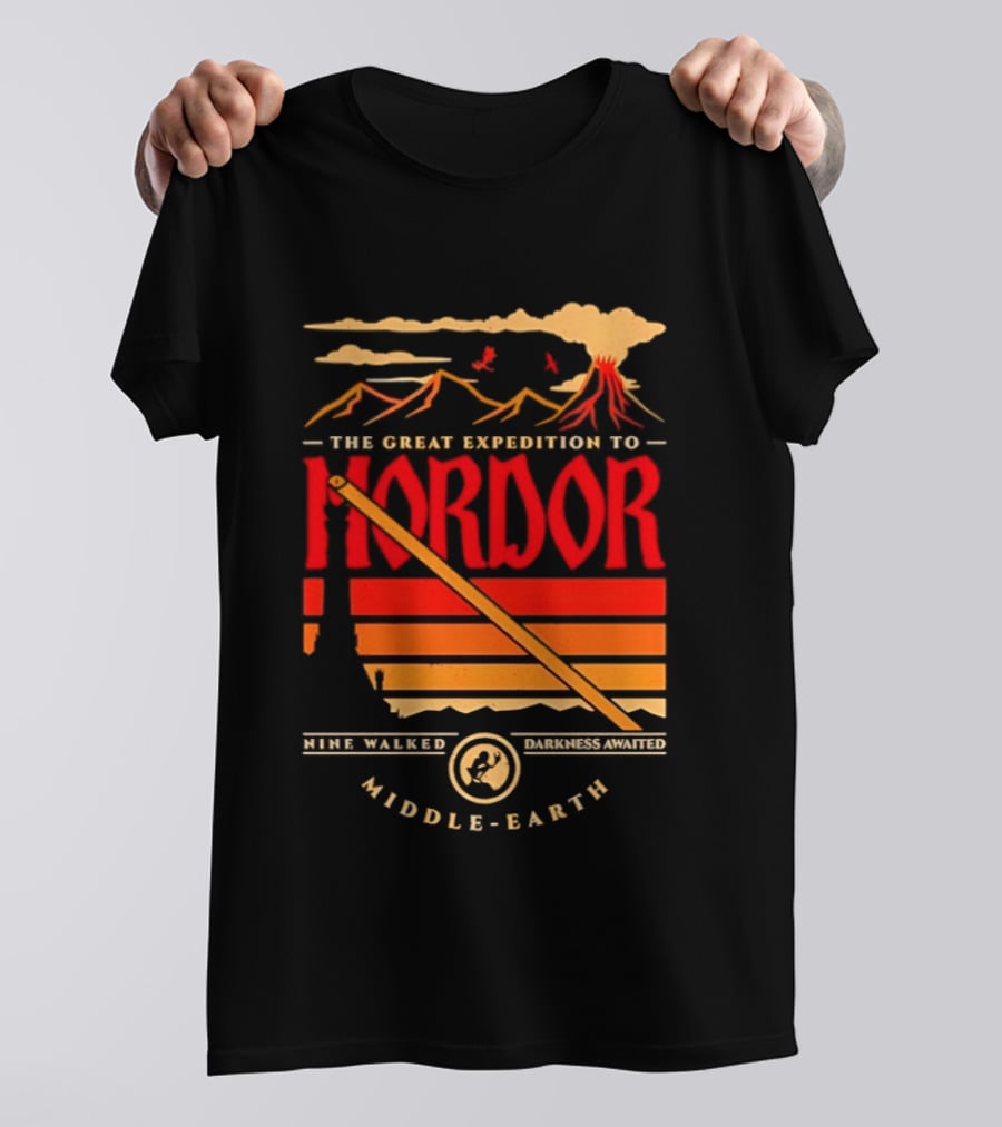 The Great Expedition To Mordor Middle Earth Journey Adventure Walking Challenge T-Shirt