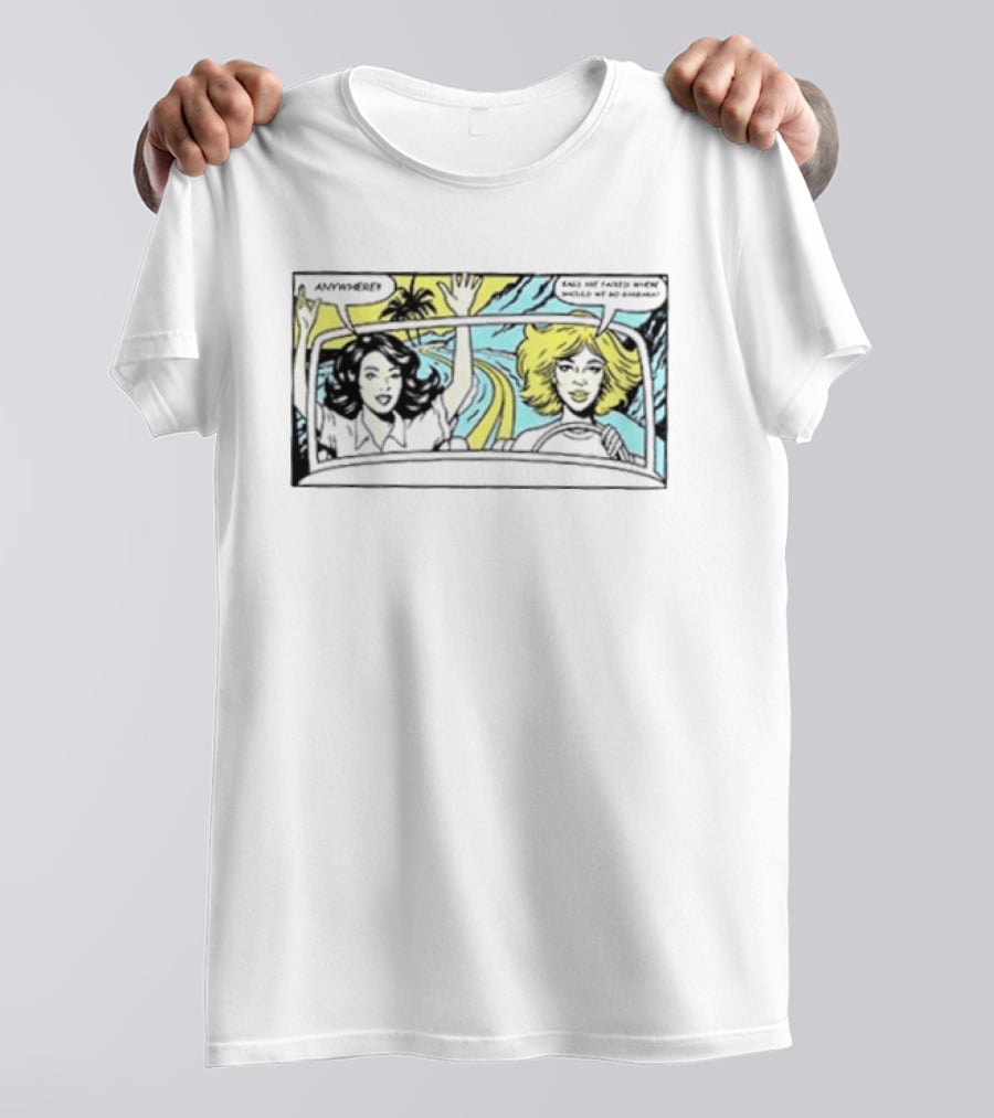 Bags Are Packed Where Should We Go Barbara Pop Art Comic Road Trip Adventure T-Shirt
