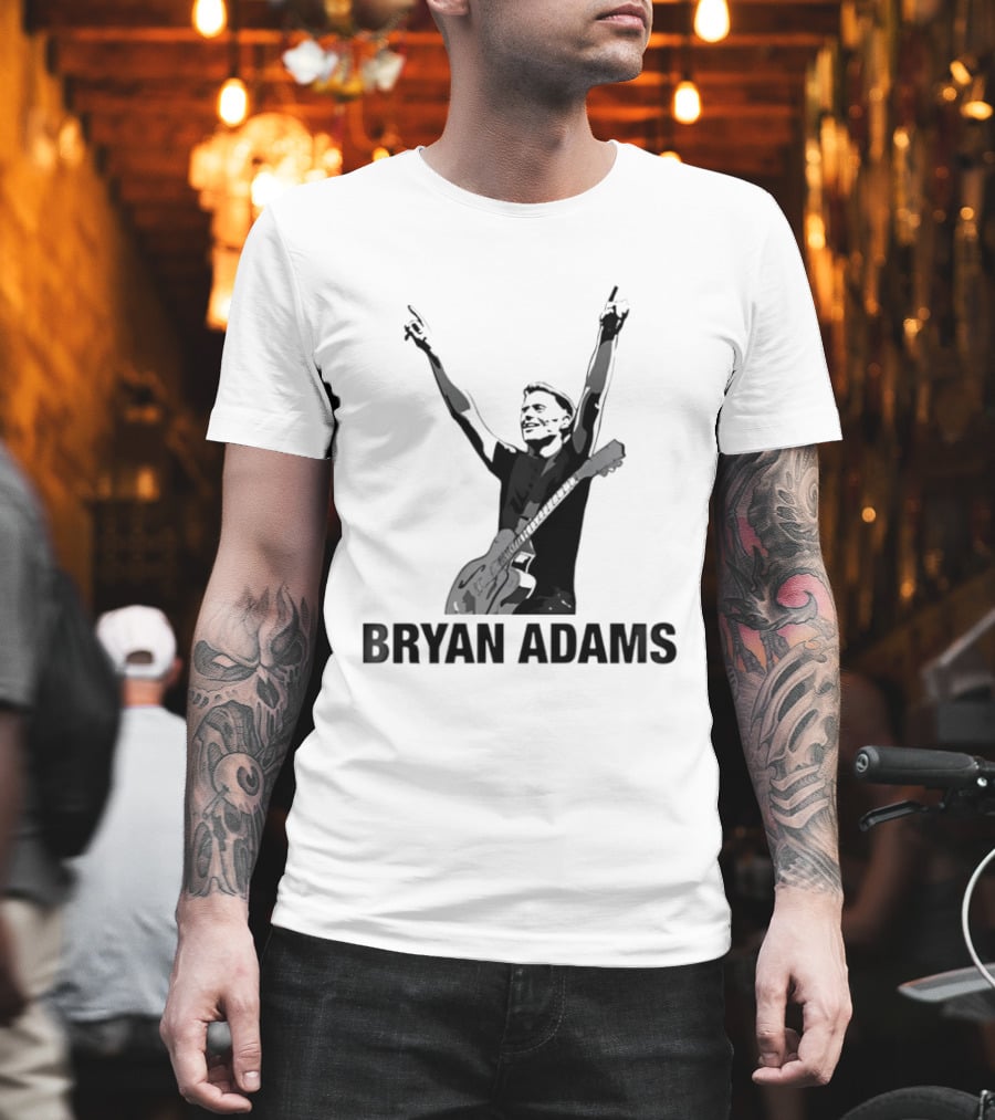 Bryan Adams Guitar Celebration Pose T-Shirt