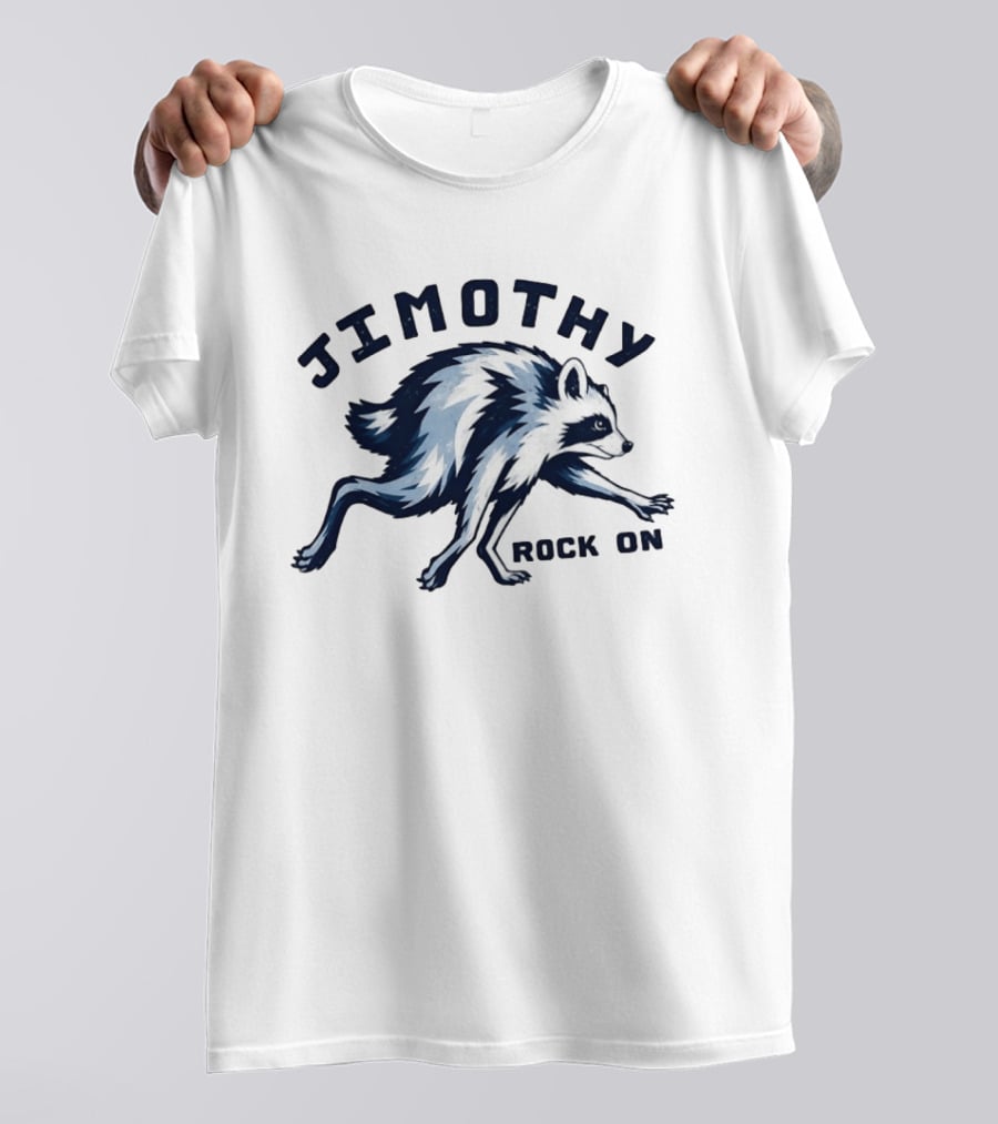 Jimothy Rock On Raccoon T-Shirt