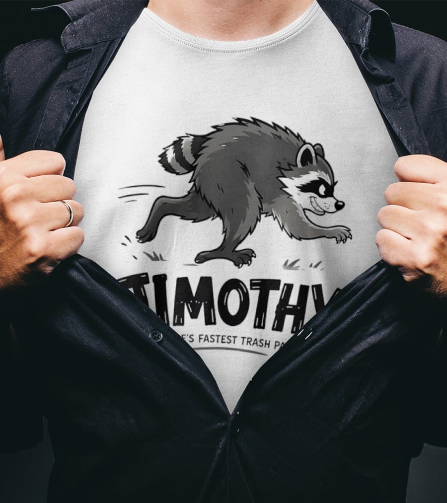 Jimothy Seattle's Fastest Trash Panda Racing Raccoon T-Shirt