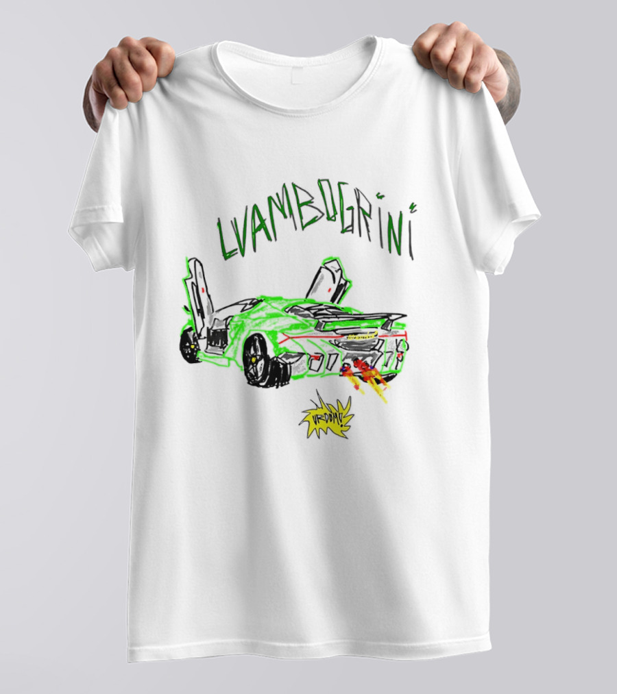 Lvambogrini Urdomo Sports Car Lamborghini Drawing T-Shirt