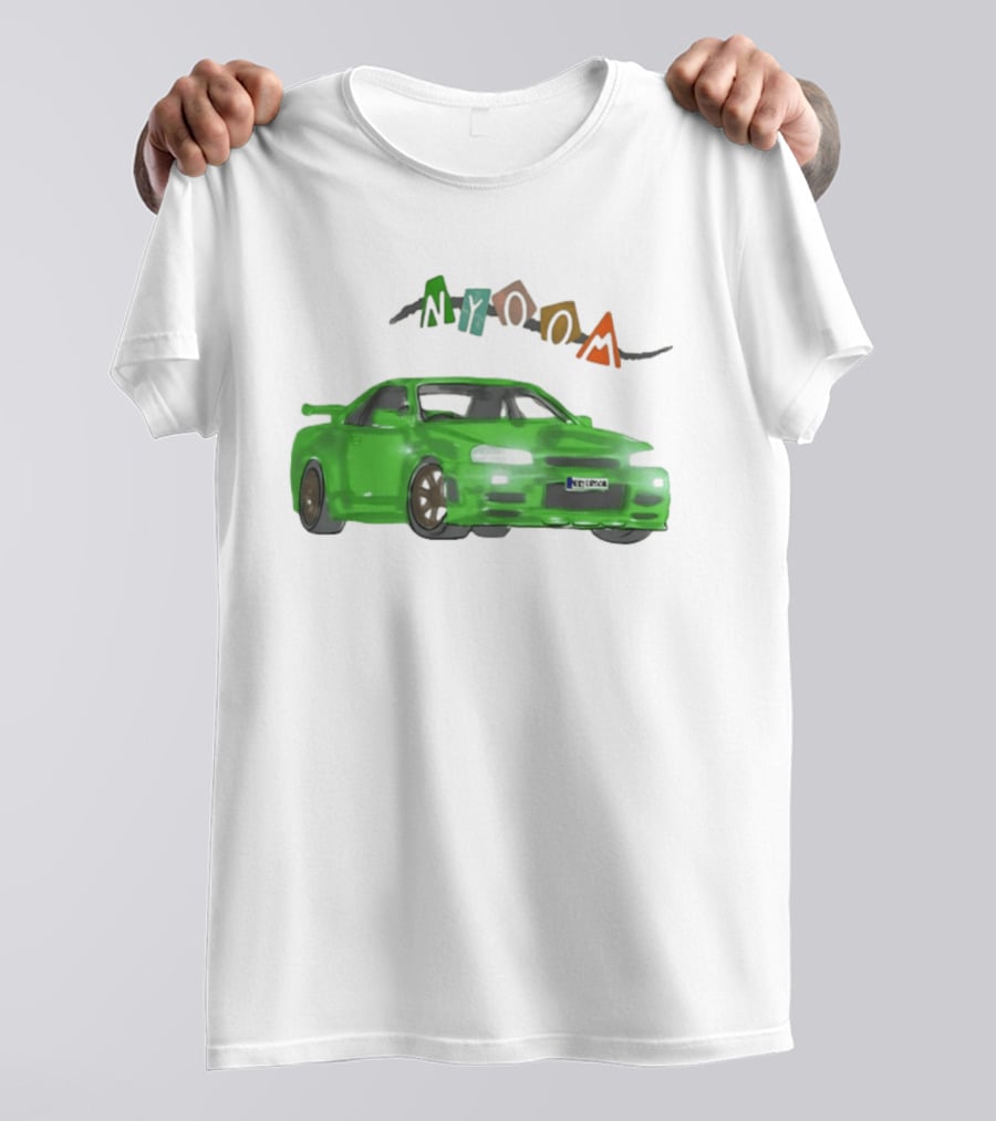 Nissan Skyline R34 GTR Nyoom JDM Drift Car Fan T-Shirt