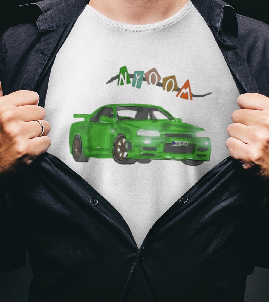 Nissan Skyline R34 GTR Nyoom JDM Drift Car Fan T-Shirt