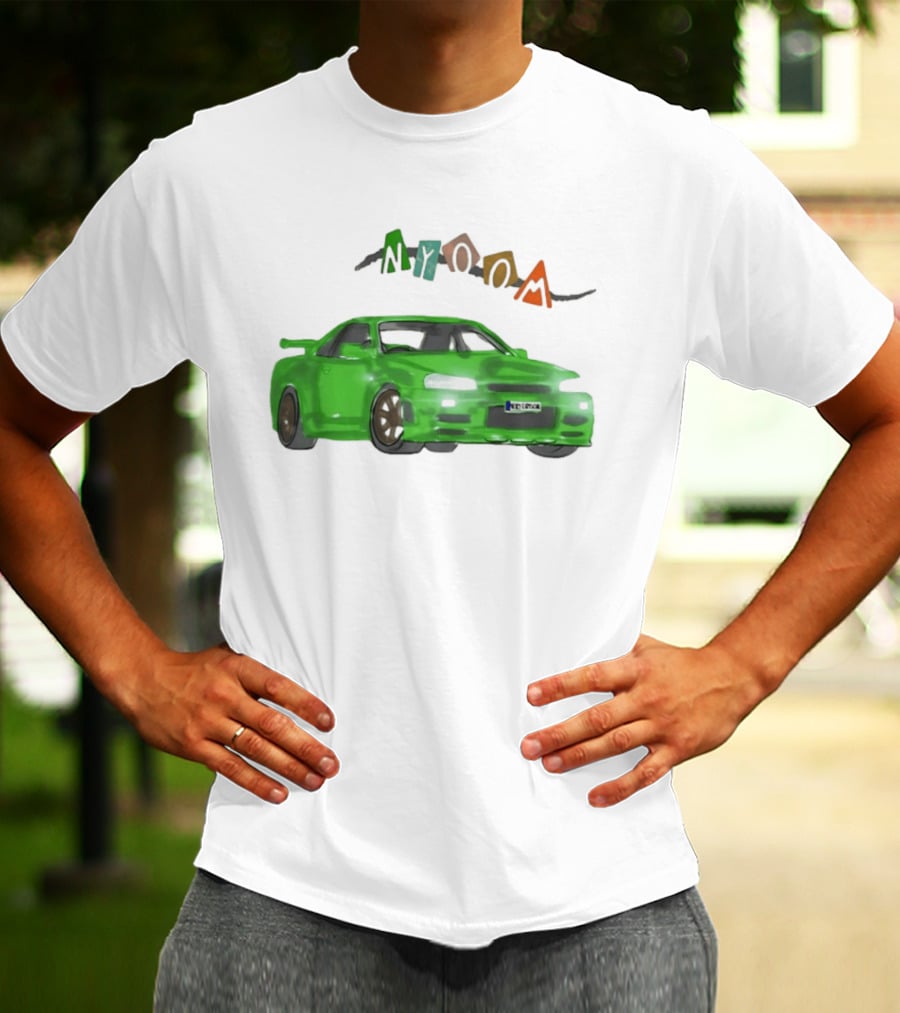 Nissan Skyline R34 GTR Nyoom JDM Drift Car Fan T-Shirt