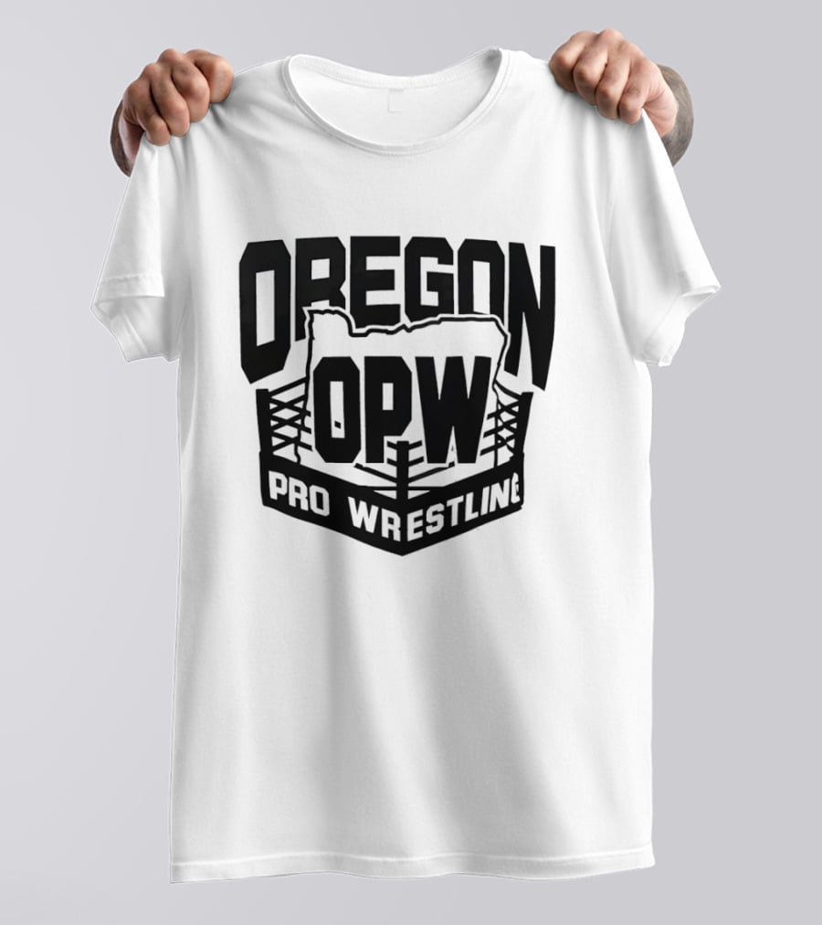 Oregon OPW Pro Wrestling Ring Map T-Shirt