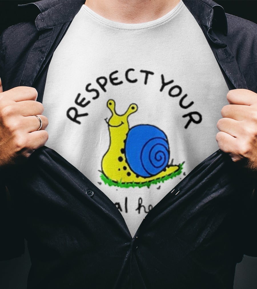 Respect Your Mental Health Snail Self Care T-Shirt