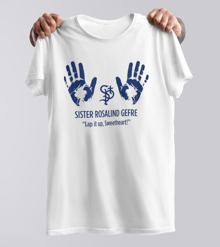 Sister Rosalind Gefre Lap It Up Sweetheart Handprint T-Shirt