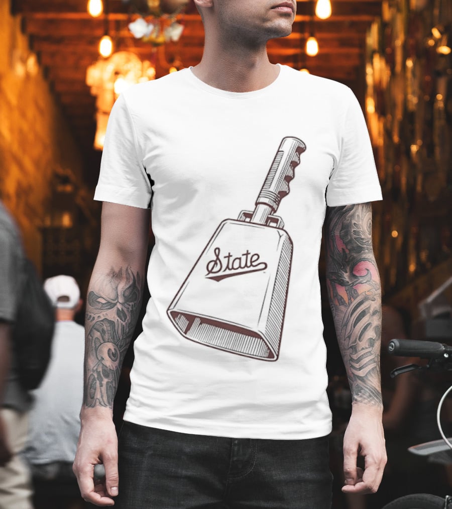 State Cowbell Mississippi State NCAA Football Logo College Game Day Fan Gear T-Shirt