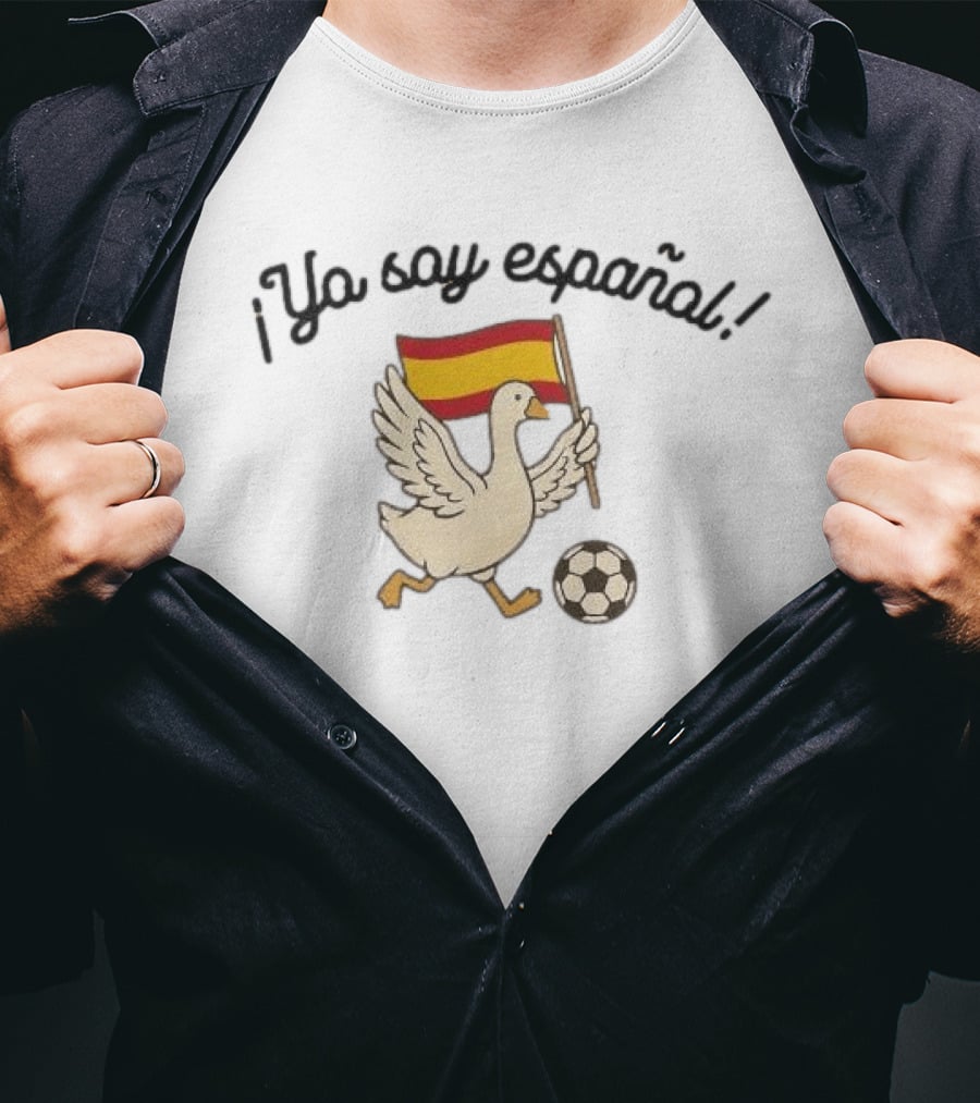 ¡Yo Soy Español España 2026 Ganso Bandera Fútbol! T-Shirt
