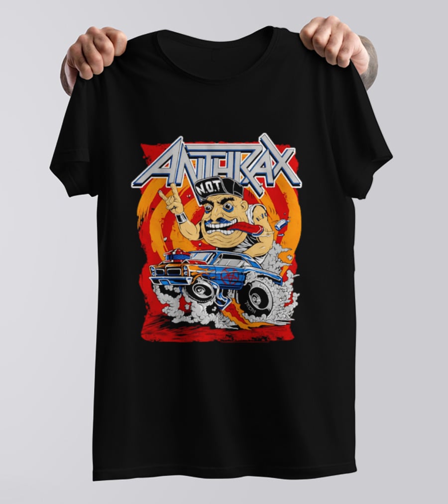 Anthrax N.O.T Muscle Car Ed Roth Style Illustration Monster Metal Rock T-Shirt