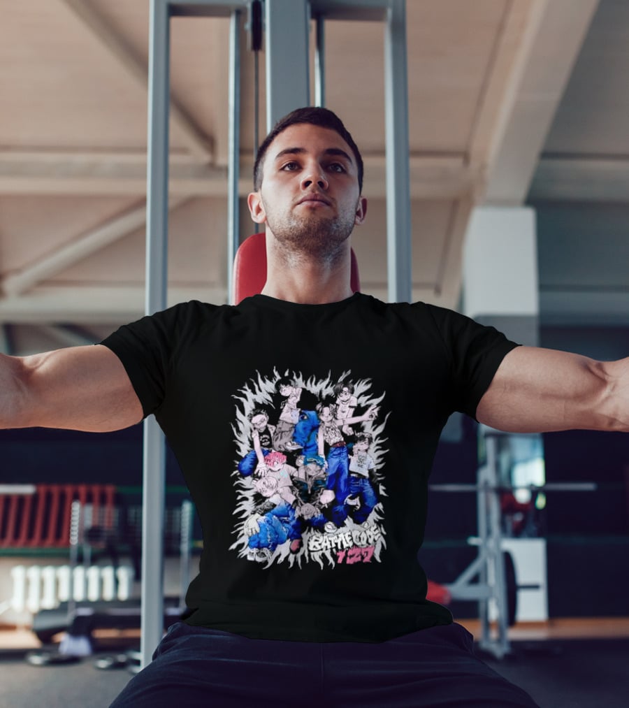 Battlecode 127 Anime Manga Characters Dynamic Group Pose T-Shirt