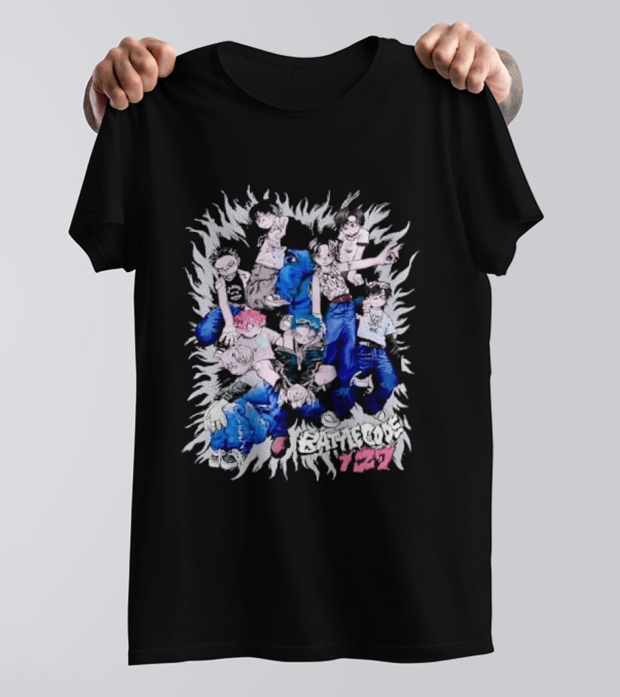 Battlecode 127 Anime Manga Characters Dynamic Group Pose T-Shirt