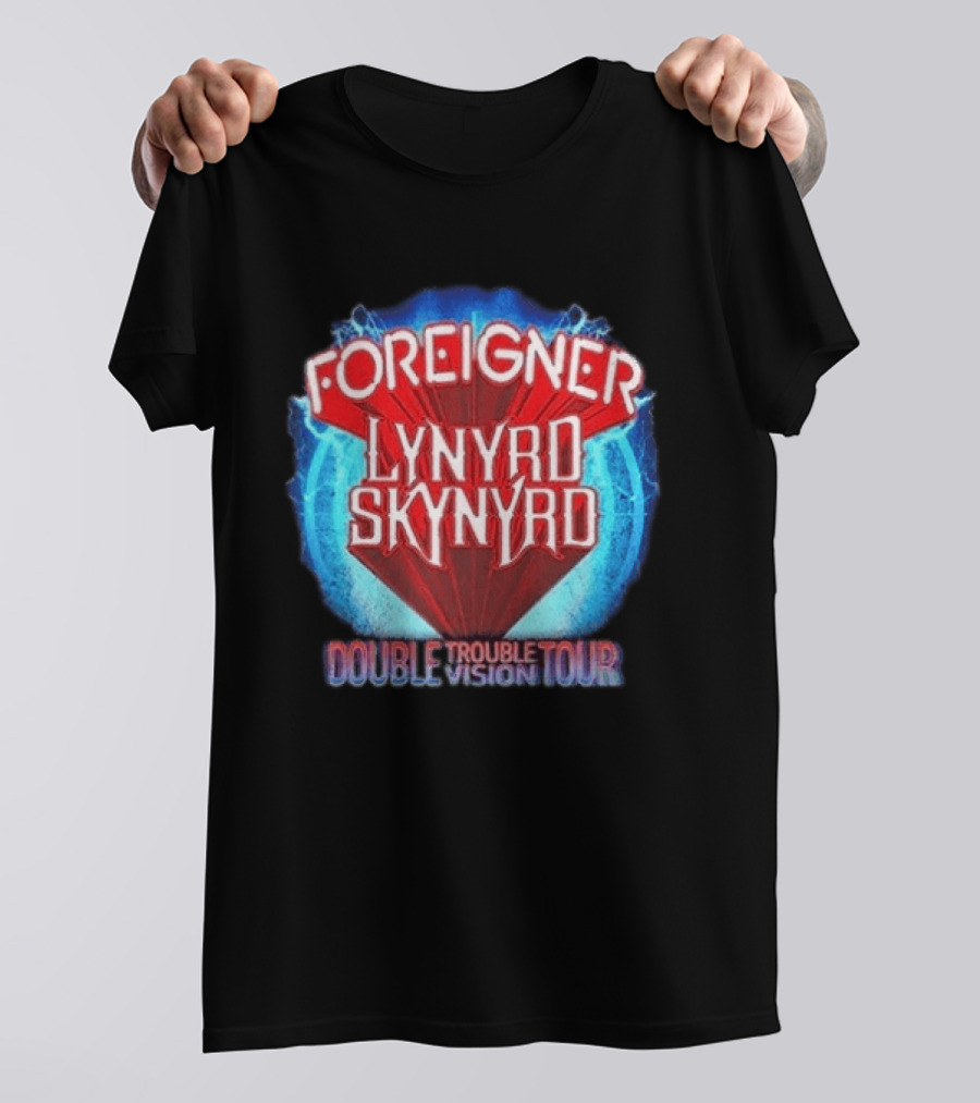 Foreigner Lynyrd Skynyrd Double Trouble Vision Tour 2026 T-Shirt