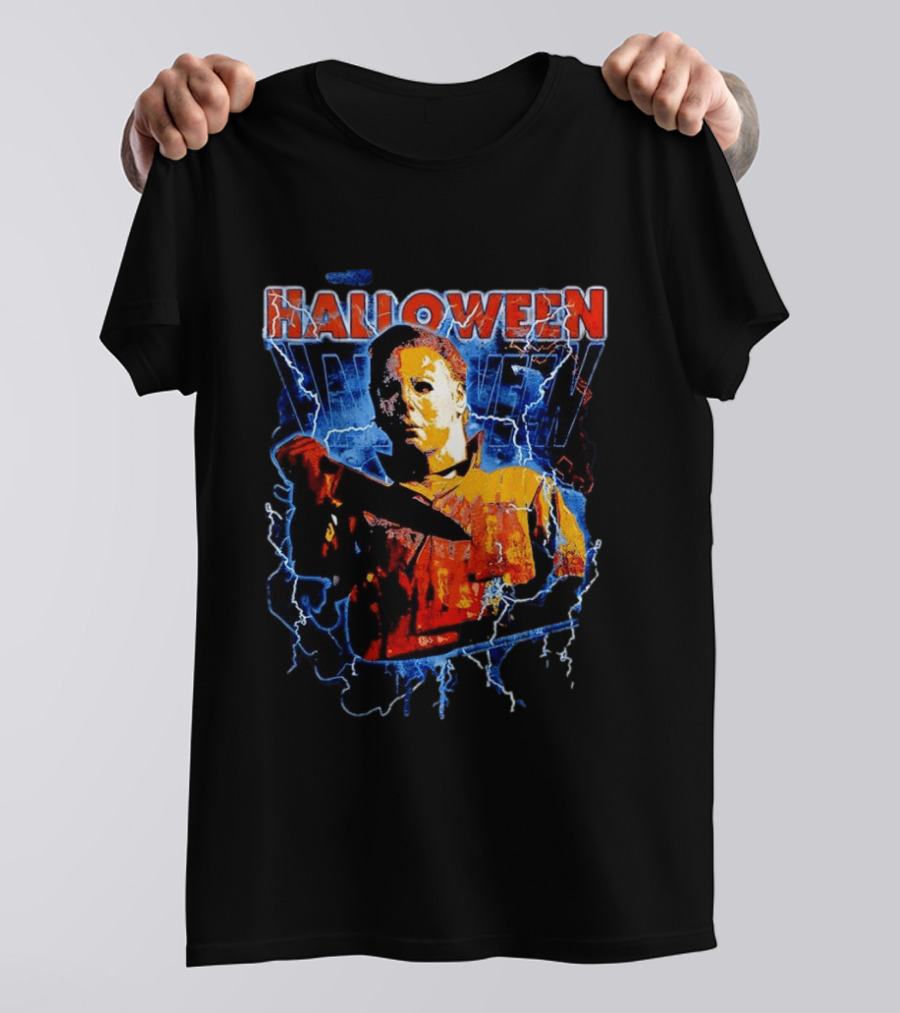Halloween Lightning Mike Myers Horror Movie T-Shirt