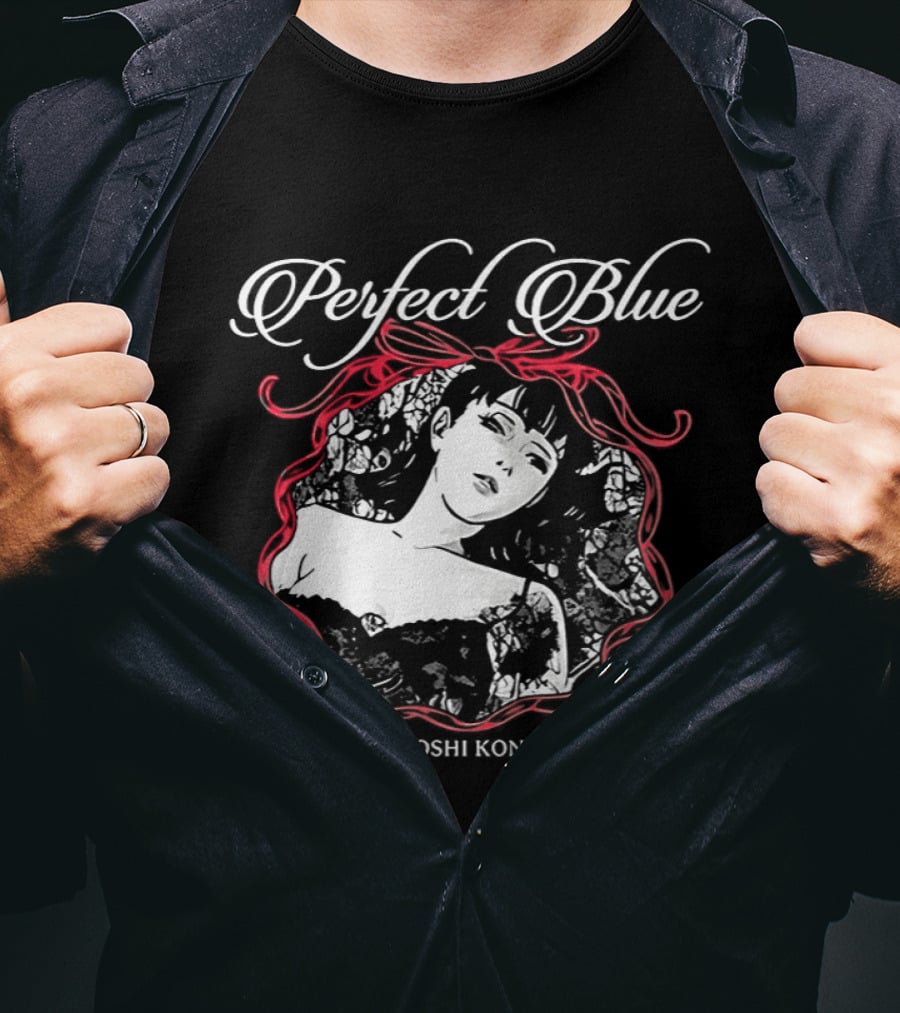 Perfect Blue A Satoshi Kon Film Bold Red Ribbon Frame T-Shirt