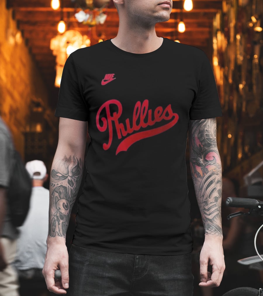 Philadelphia Phillies 2026 Field Of Dreams Phillies Nike Wordmark T-Shirt