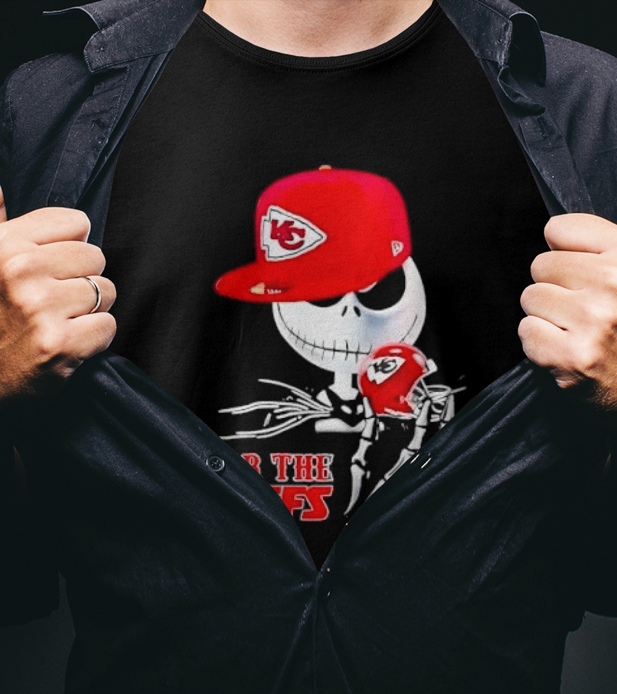 Jack Skellington Kansas City Chiefs Helmet Fear The Chiefs T-Shirt