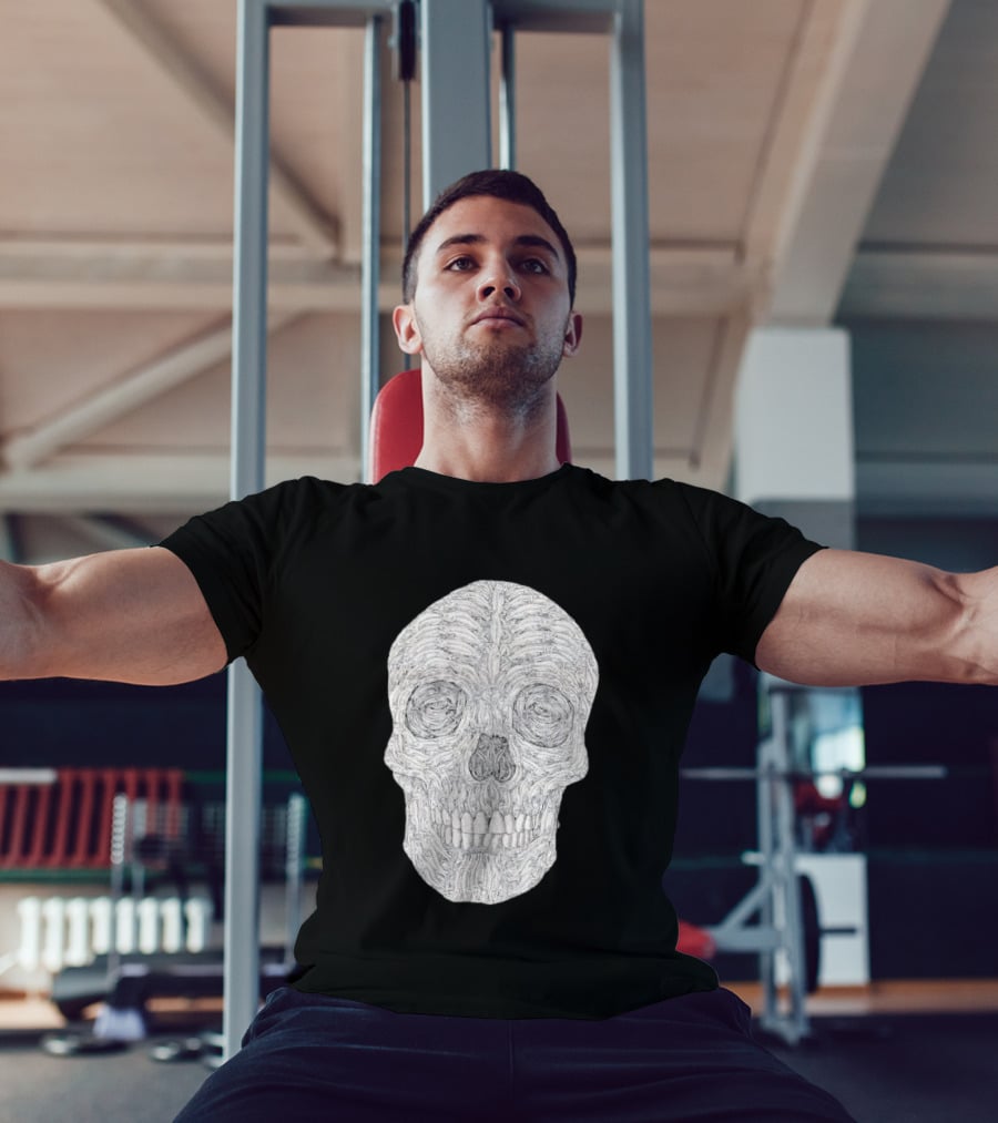Salmon Fish Bones Skull T-Shirt
