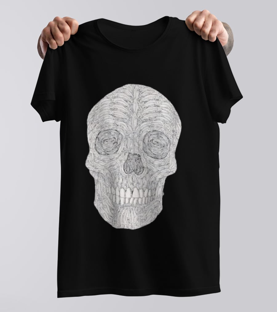 Salmon Fish Bones Skull T-Shirt