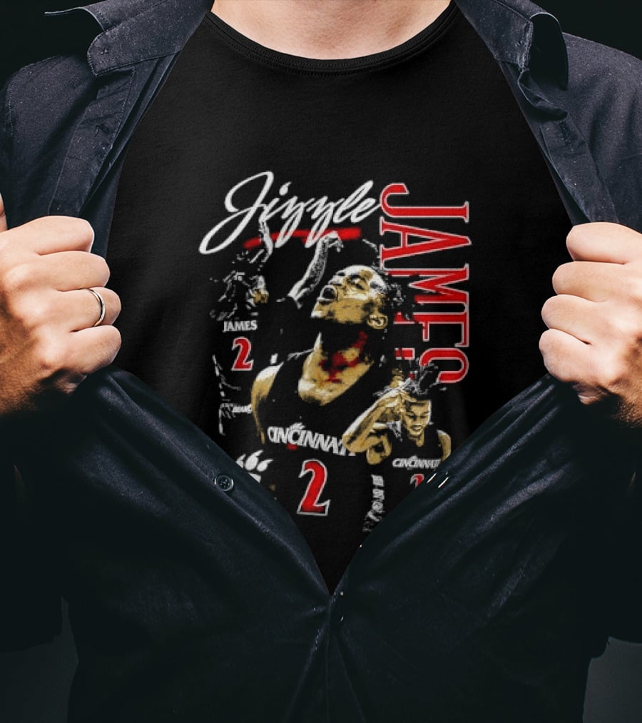 Cincinnati Bearcats Basketball Jizzle James 21 Player T-Shirt