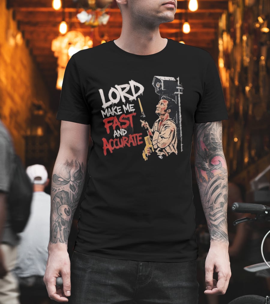 Lord Make Me Fast And Accurate Star Wars Lightsaber Jedi T-Shirt