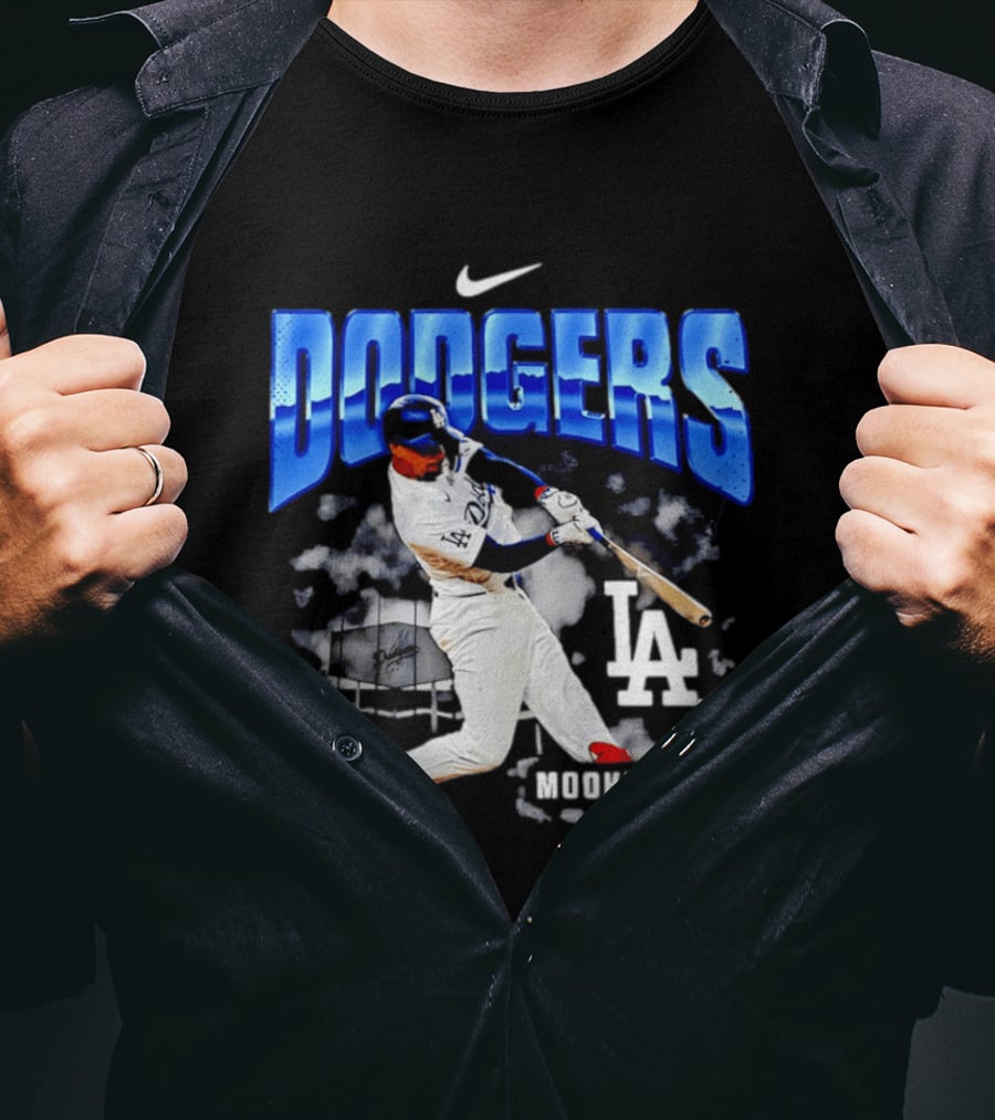 Nike Los Angeles Dodgers Mookie Betts Swing Action LA 2026 T-Shirt