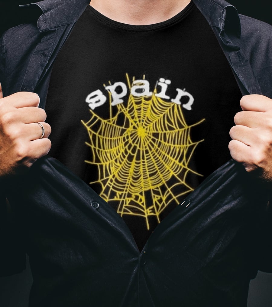 Spain Web Spider Yellow Web T-Shirt