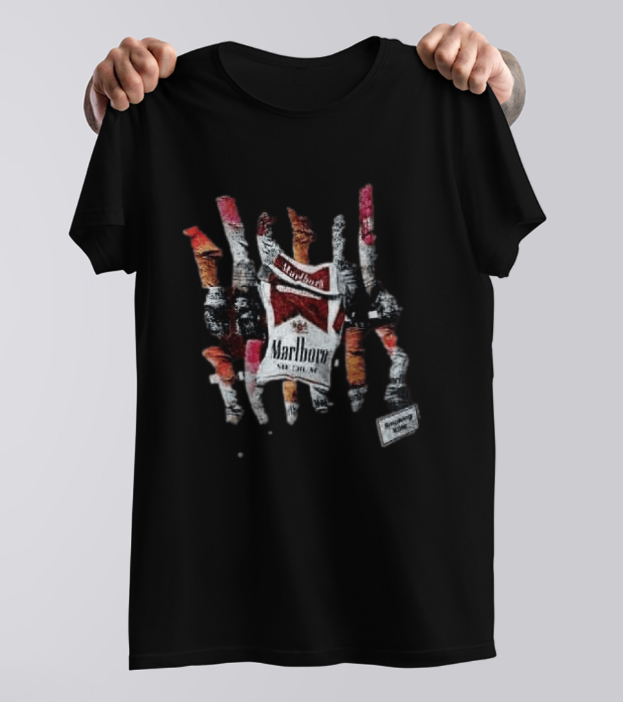 Marlboro Medium Cigarette Butts Collage Street T-Shirt