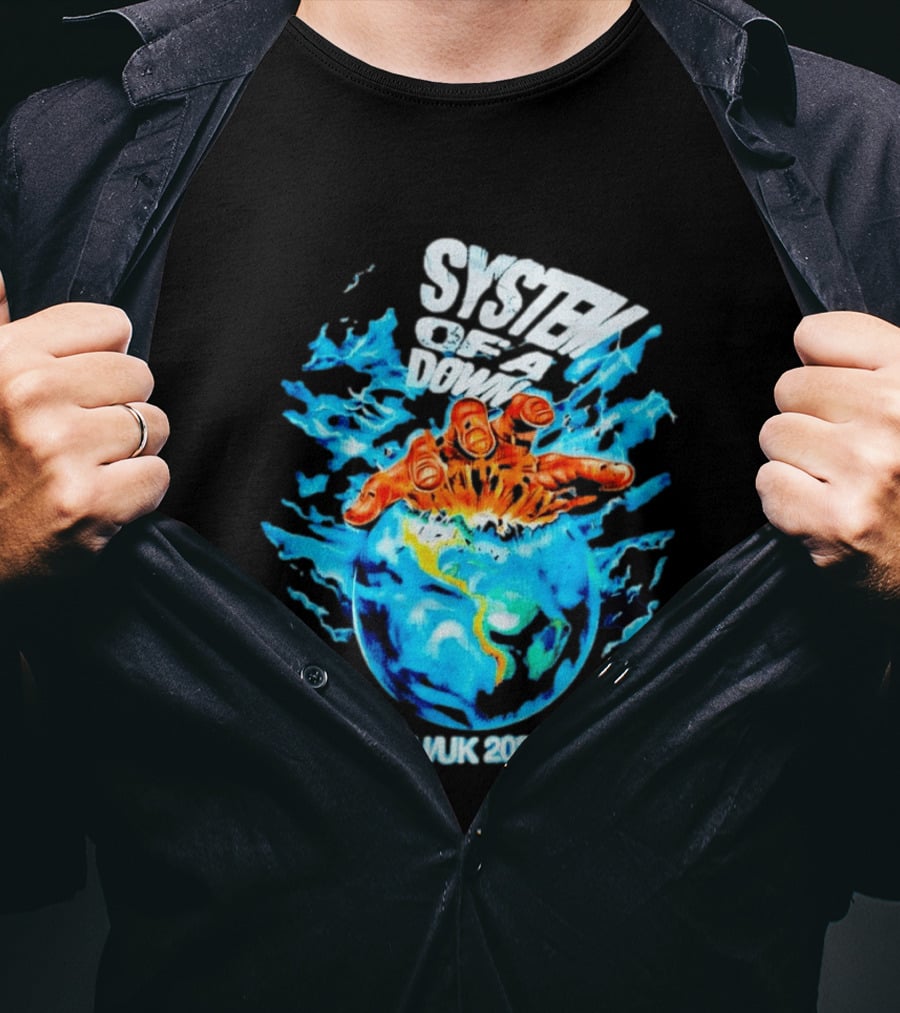 System Of A Down Crushing Hand Earth EU UK 2026 T-Shirt