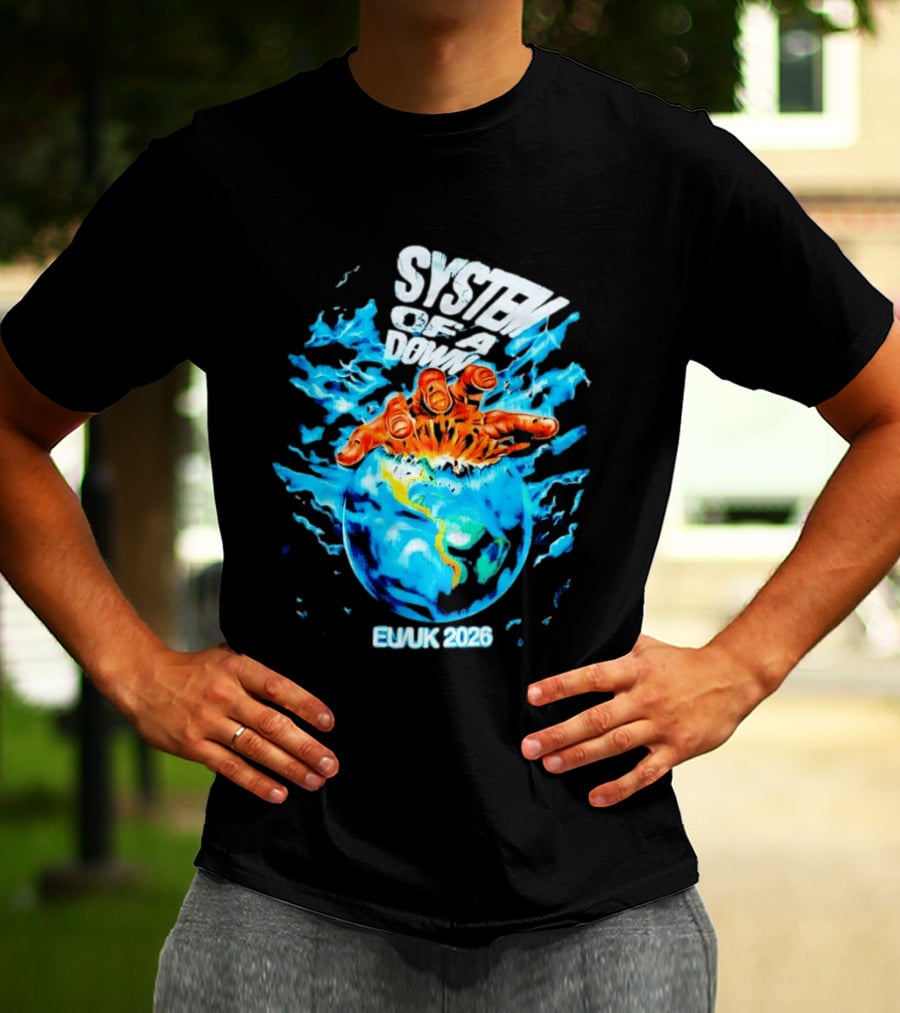 System Of A Down Crushing Hand Earth EU UK 2026 T-Shirt