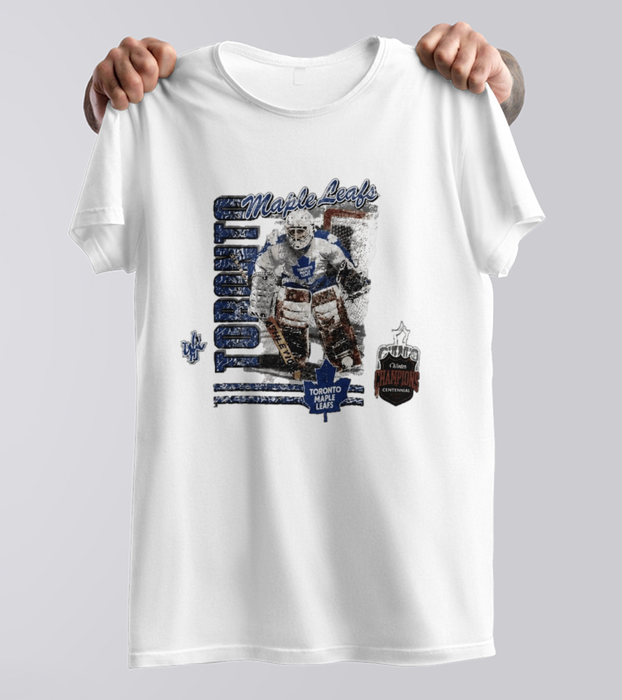 Toronto Maple Leafs Centennial Champions Vintage Hockey Goalie Gear T-Shirt