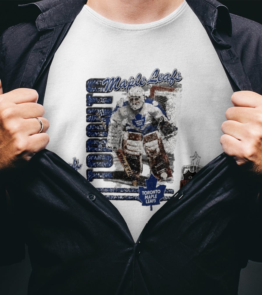 Toronto Maple Leafs Centennial Champions Vintage Hockey Goalie Gear T-Shirt
